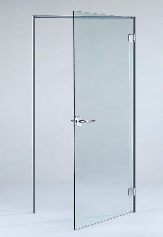 clear glass door